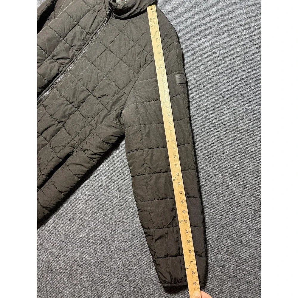 Voyager Puffer Jacket Mens XXL Black Plaid Lined Quilted Full Zip A0252014AF